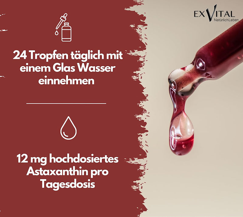 Astaxanthin liquid || 2mg per 5 drops || natural source from Haematococcus pluvialis || without additives || vegan || SinoPlaSan - NewNest Australia