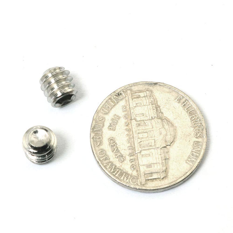 25pcs 1/4-20 x 1/4" Hexagon Hex Socket Set Screws 304 Stainless Steel Full Thread Cup Point Grub Screws - NewNest Australia