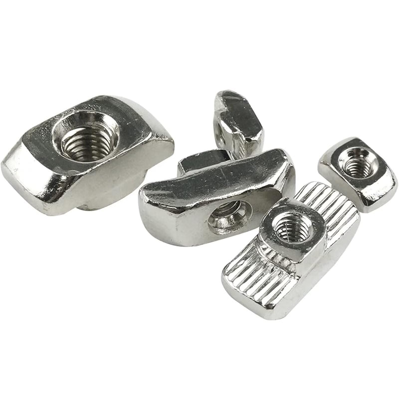30 Pcs 3030 Series M5 T Nuts, T Slot Nut Hammer Head Fastener Nut, Nickel Plated Carbon Steel Nut for European Aluminum Profile,Drop in T Slot Nuts Assortment Kit(30-M5) 30-M5(30 Pcs）
