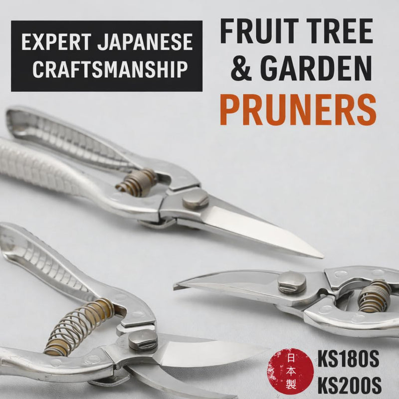 Made in Japan Pruning Shears – Japanese Craftsmanship, Sharp & Durable, Ergonomic Comfort for All-Day Use, Co-Developed with Agricultural Professionals (Orchard & Fruit Tree) (7.1 in (180mm)) 7.1 in