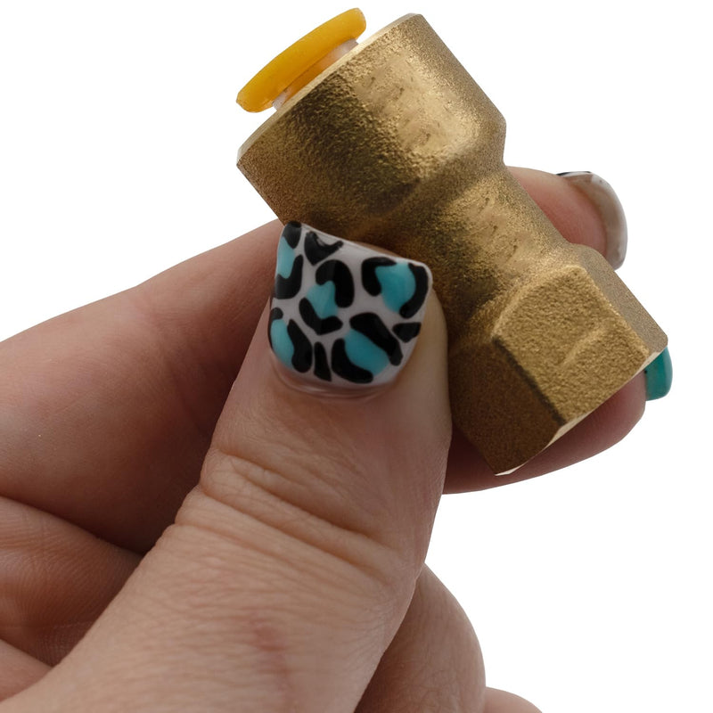 Supplying Demand SB1 1/4 Inch Flare Quick Connect HVAC Brass Coupler Fitting (Pack of 2) 1/4 Inch (Pack of 2) 1/4" SB1 Flare