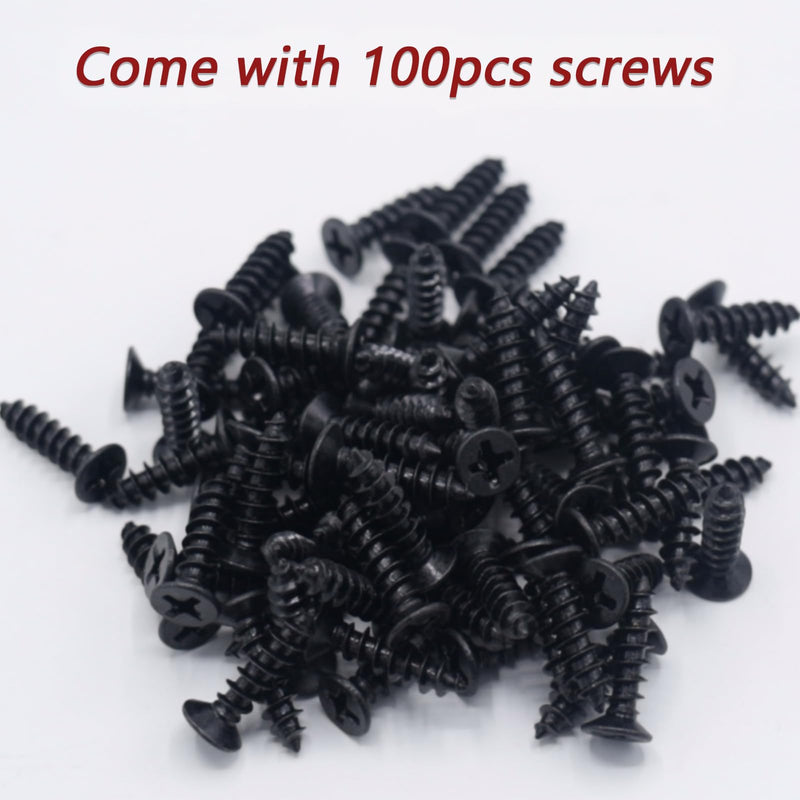 20pcs T Flat Shape Braces Corner Bracket, 80x80 mm Decorative Corner Brackets Mending Plate, Stainless Steel T-shaped Bracket for Wood Furniture Fixing T Black 80x80 mm