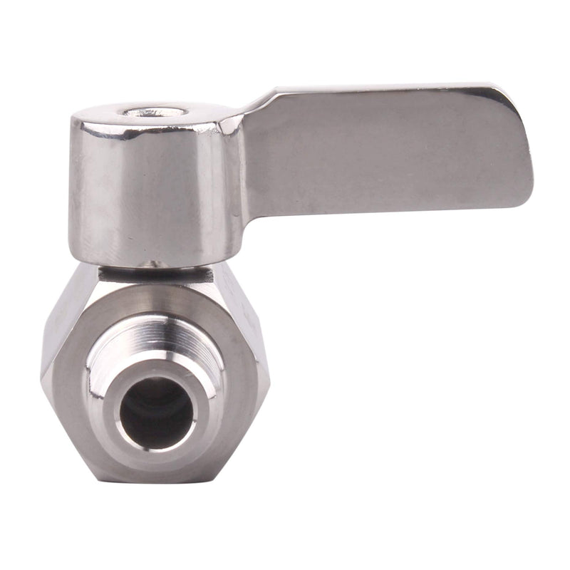 DERNORD 1/4 inch Stainless Mini Ball Valve NPT Female x Male Thread SUS316 Pack of 1