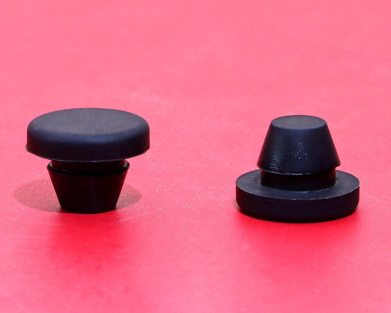 ONLYKXY 5 Pcs Black Silicone Round Snap in Type Locking Furniture Hole Plugs Button Protective Cover Cap Head (8mm) 8mm/0.31inch