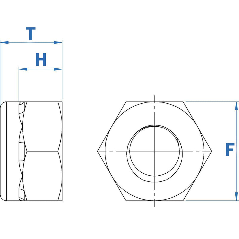 Quantity 50Pcs 1/4-20 Nylon Insert Hex Lock Nuts, Stainless Steel A2-70/304/18-8, Plain Finish, by Fullerkreg 1/4-20 (50 Pack)