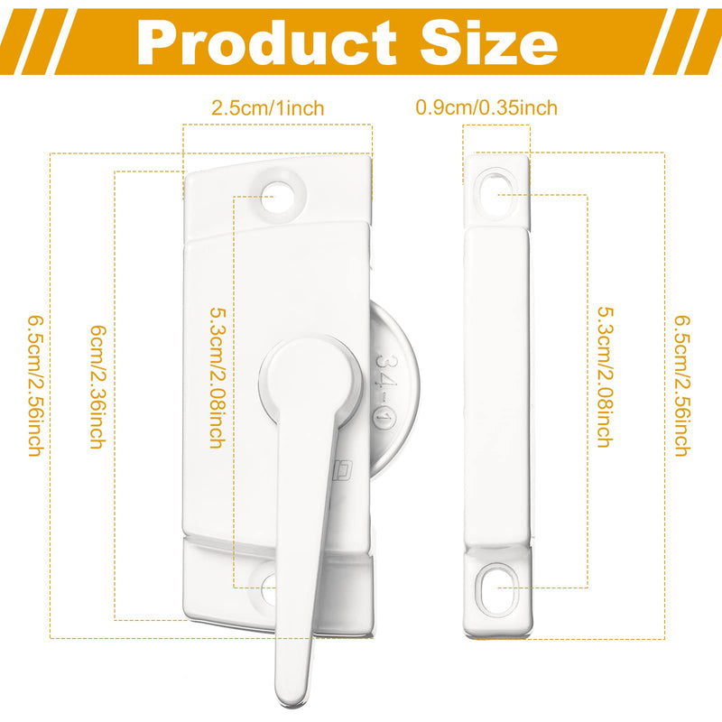 Qunclay 20 Pack Cam Action Window Sash Locks and Keeper, White Window Latch Security Lock Sliding Parts and Hardware for Double Hung, Vertical and Horizontal Sliding