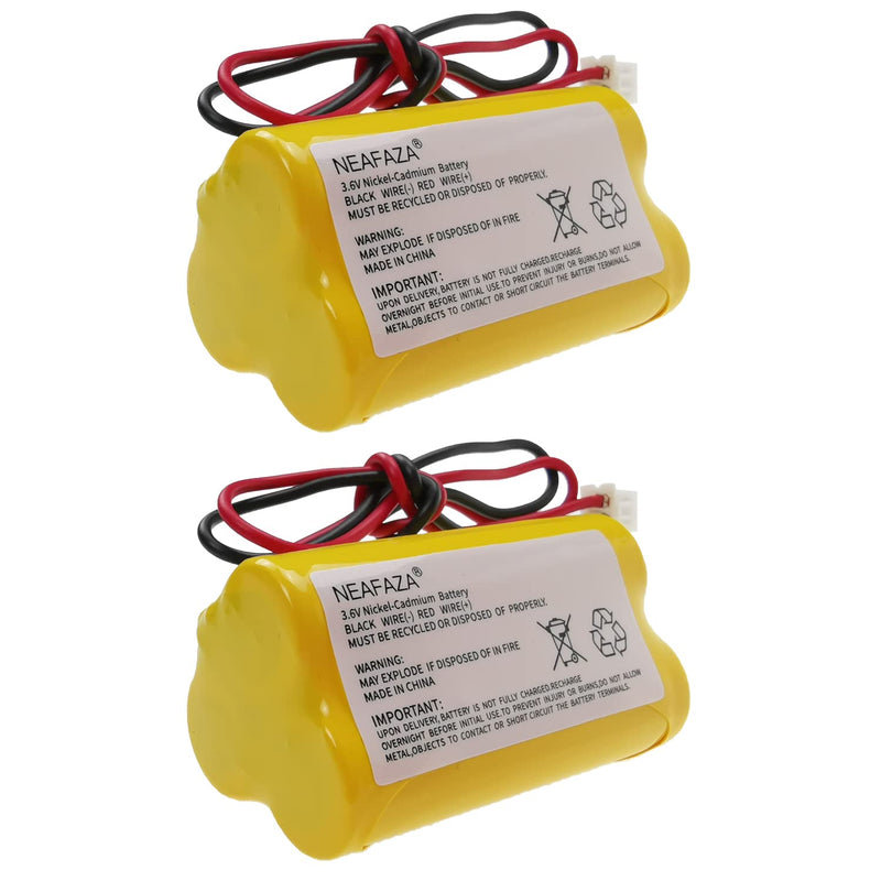 3.6V 900mAh AA Ni-Cd Exit Sign Emergency Light Battery Pack Replacement Compatible with Exitronix 10010037 Unitech 6200RP Dantona CUSTOM-318 OSA230 Lowes 253799 Unitech LEDR-1 (2 Pack)