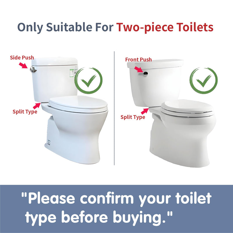 Toilet Tank Replacement Kit for Lever-Handle Toilets - Includes Water-Saving 2-Inch Dual Flush Valve Replacement with Integrated Handle & Adjustable Fill Valve Fits 2-inch drain holes