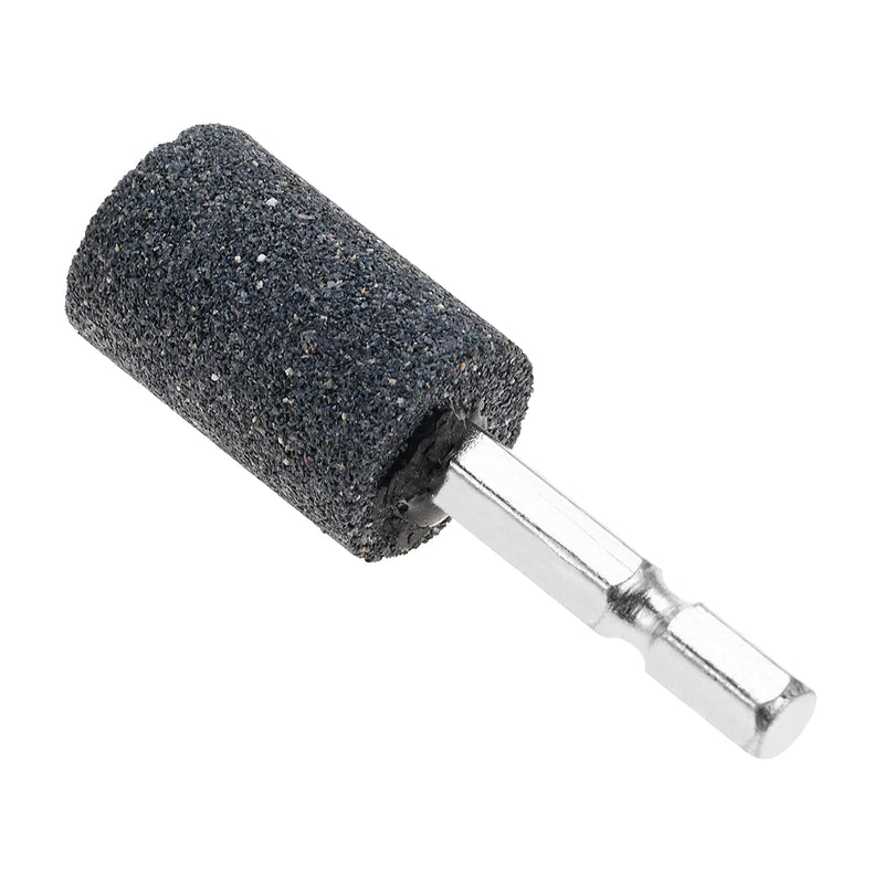 dophee 10Pcs 20mm Cylindrical Shape Aluminum Oxide Mounted Grinding Stones Rotary Grinding Bits with 1/4" Hex Shank for Electric Rotary Tools Drill Grinder