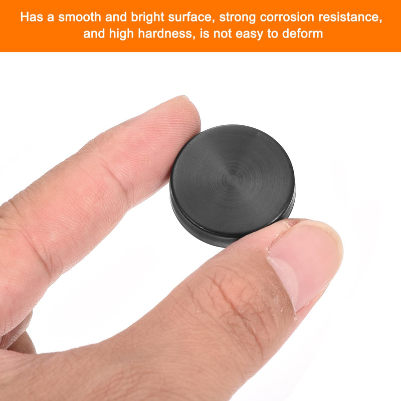 uxcell 16 Pcs Screw Covers Caps, 304 Stainless Steel Mirror Screws Decorative Caps Cover Nails, Mirror Screws Fasteners for Sign Advertising Hardware Construction, 25mm Diameter, Black