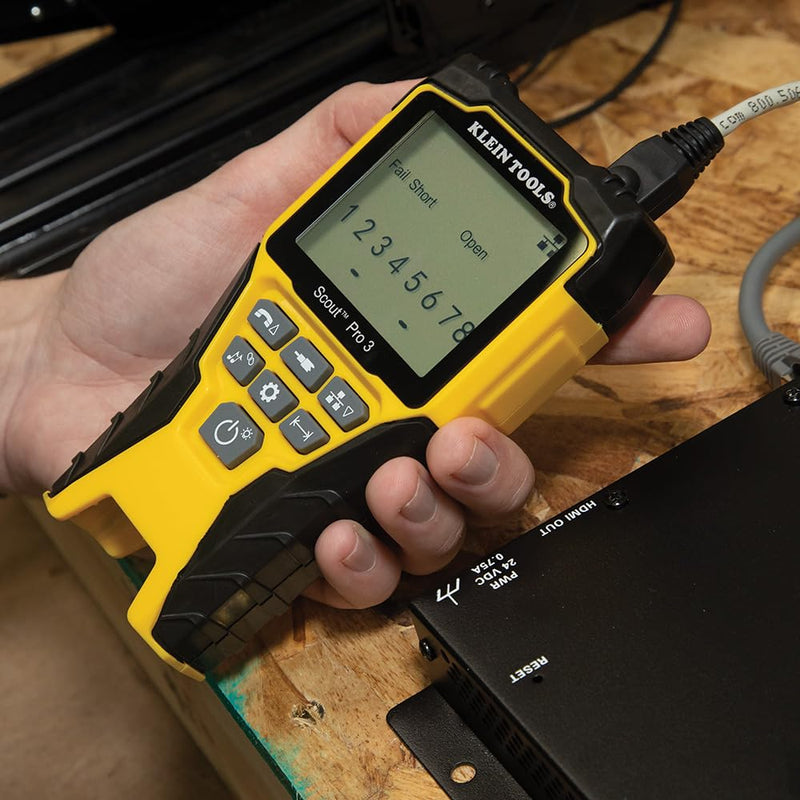 KLEIN TOOLS VDV501-851 Cable Tester Kit with Scout Pro 3 for Ethernet / Data, Coax / Video and Phone Cables, 5 Locator Remotes Starter Kit
