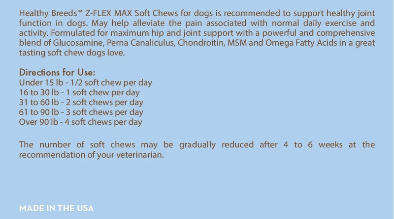 Healthy Breeds Boerboel Z-Flex Max Hip and Joint Soft Chews 50 Count