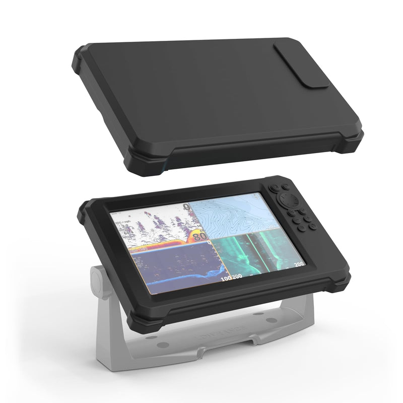 Fish Finder Protective Silicone Skin Case and Sun Cover for Lowrance Eagle Eye 9’’ and Lowrance Eagle 9’’– Full-Coverage, Anti-Scratch, Non-Slip Case（Black）