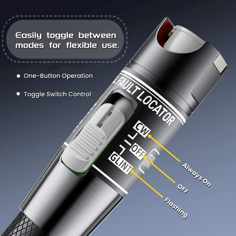 Visual Fault Locator,80-100KM VFL Fiber Optic Tester Kit - Include Single Mode 9/125um FC Male to LC Female Adapter, VFL for Fiber Network Cable Test 80-100KM VFL