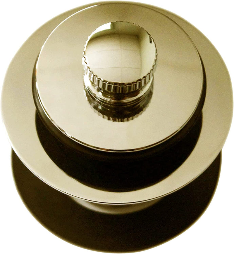 Westbrass Twist & Close Tub Trim Set with One-Hole Overflow Faceplate, Polished Brass, D94-01