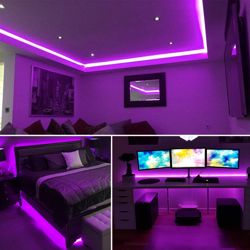 Ontesik 20ft LED Black Light Strip kit, 360 LEDs, 12V Flexible UV Black Light Installation, Family Bedroom, Party Wedding, Halloween, Dark Party, Non-Waterproof Switch control