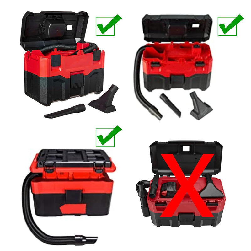 14-37-0105 18V/28V Wet/Dry Vacuum Hose Assembly Internal Storage Compatible with Mil-waukee 0880-20 0780-20 0970-20 18V/28V Wet/Dry Vacuum, 14-37-0016