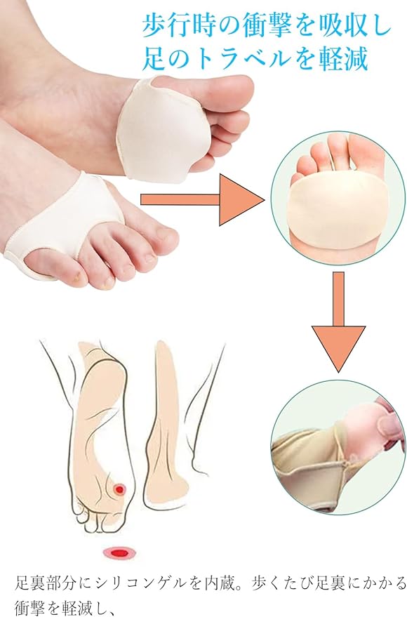 LIFHEA Silicone Sole Protection Pad Foot Support Foot Cushion Foot Pad Bio Gel Foot Care Skin Color - NewNest Australia