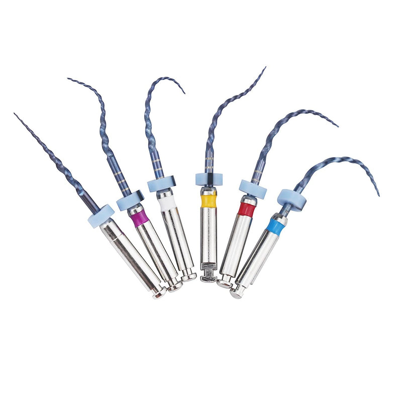 6Pcs S1-F3 Endodontics Files Heat Acticated NiTi Engine Use Super Rotary File 21mm/25mm Endo File (21mm)