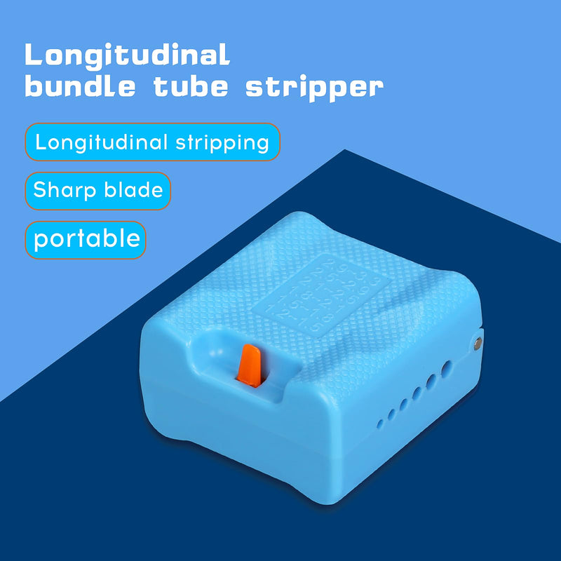 A-1233 Tube Stripper Stripping range 1.2-3.3mm Replaceable blade Cable Tube Slitter Fiber Optic Mid Span Cable Cutting Tool Jacket Tube Slitter Loose Tube Buffer with 12pcs spare blade