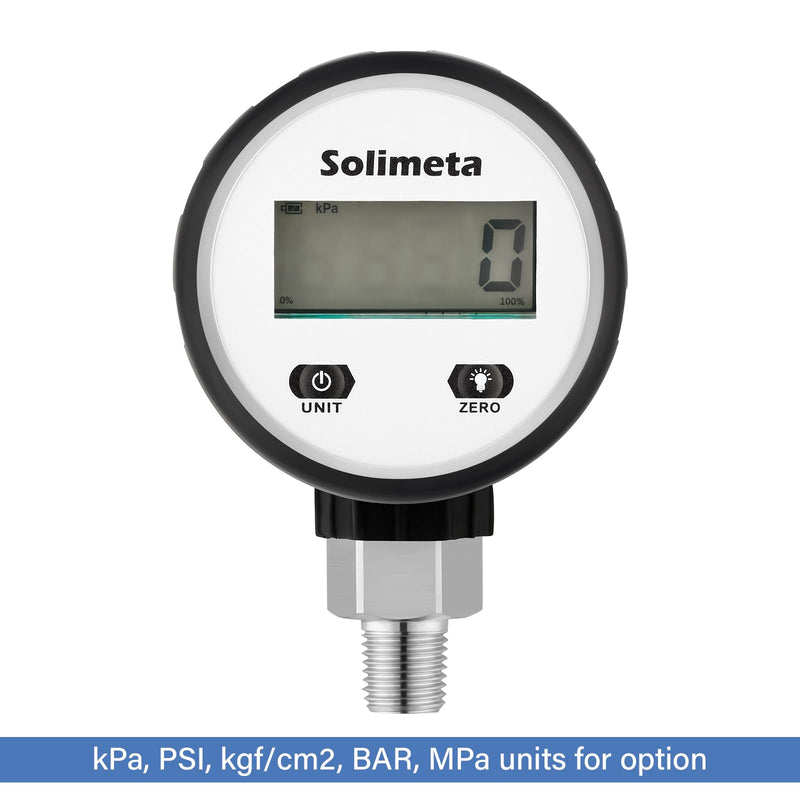 Digital Pressure Gauge, 2-1/2" Dial Size, 1/4" NPT Lower Mount, 0-3500 psi