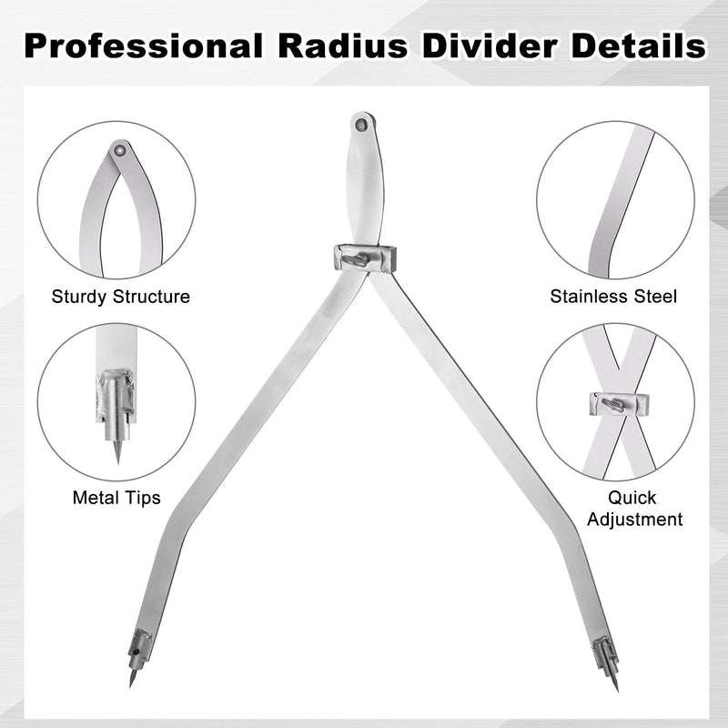 Dividers Tool, 24 Inch Radius Divider Insulation Tools, Metalworking Drawing Woodworking Divider for Normal Sheet Metal Fabrication Layout Divider