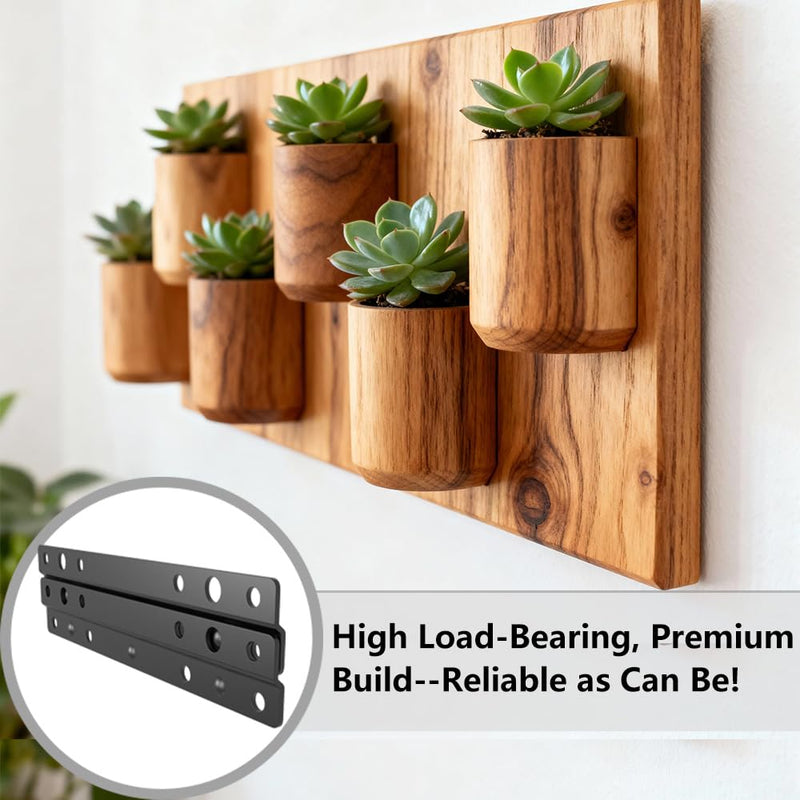 Heavy-Duty Z Interlocking 6 inches French Cleat Hanger, 4 Pairs | Metal Wall Mounting Z Bracket for Hanging Picture, Mirror, Whiteboard, Cabinet, Shelf in office, galleries (4, 6 Inches) 6 Inch