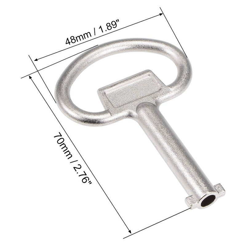 uxcell Electrical Cabinet Key 5.5mm Hole Zinc Alloy Water Meter Box Safety Key 70x48mm 5Pcs