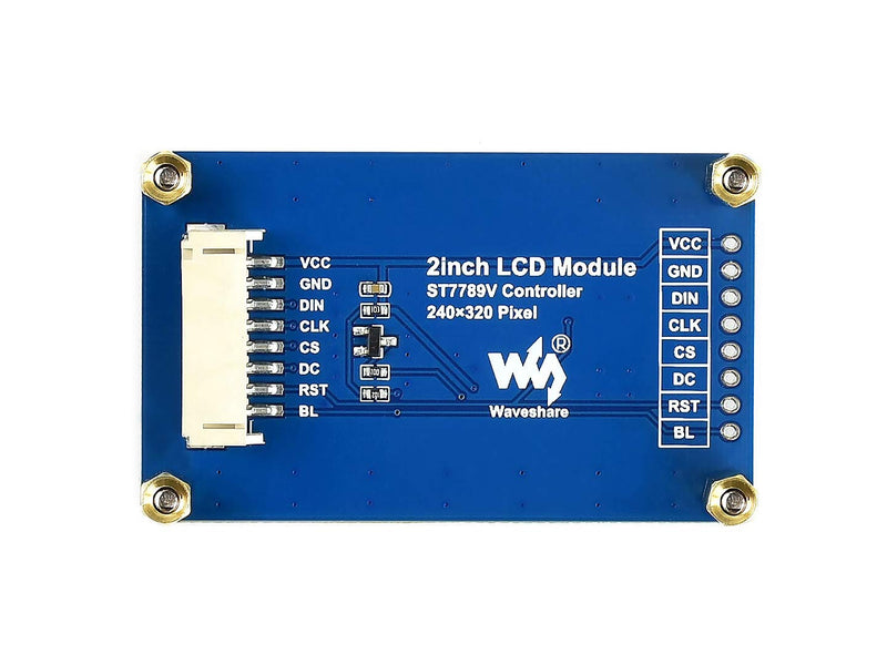 waveshare 2inch LCD Display Module, Compatible with Raspberry Pi/Pi zero/Arduino/Esp32, with ST7789 Driver, 262K Color, IPS Screen, 240×320 Resolution, SPI Interface
