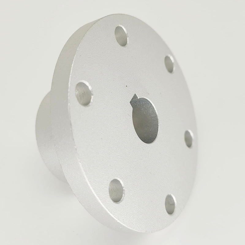 0.47in RC Key Hub Shaft Coupling with Keyway,12mm high Strength Aluminum Alloy omnidirectional Wheel Motor Shaft Coupler (Silver)