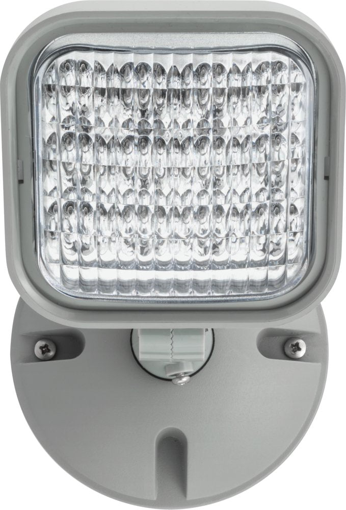 Lithonia Lighting ERE GY SGL WP SQ M12 LED One Single Head Emergency Light, Gray 1 Count (Pack of 1)