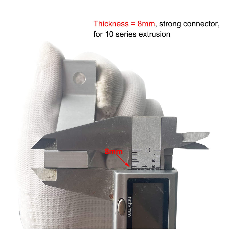 10Sets 10 Series Heavy Duty L Bracket Connector 1010 Aluminum Extrusion Corner with 10PCS 10 Series Corner Bracket 1 Extruded Aluminum 20PCS Screws 1010 T Nut