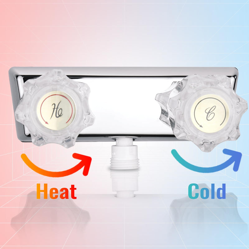 RV Shower Faucet, Camper Shower Faucet, RV Shower Replacement Valve Diverter, Bathroom Shower Mixing Valve Control for RV, Camper Van, Travel Trailer, Motorhome Chrome