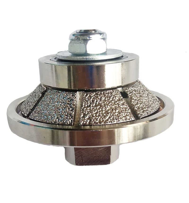 38 Inch E10 45 Degree Bevel Edge Vacuum Brazed Diamond Hand Profiler Router Bit Profile Wheel with 58-11 Thread for Granite Concrete Marble Countertop | 3/8 Inch Bevel Edge Router Bit for Granite Concrete Marble Countertop