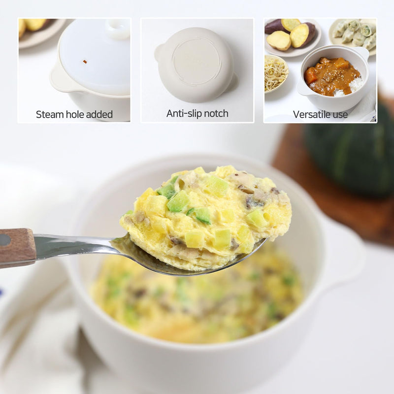 Premium Silicone Steamer – BPA-Free, Safe for Microwave, Oven, Dishwasher – 800ml – High Heat Resistance, Made in Korea