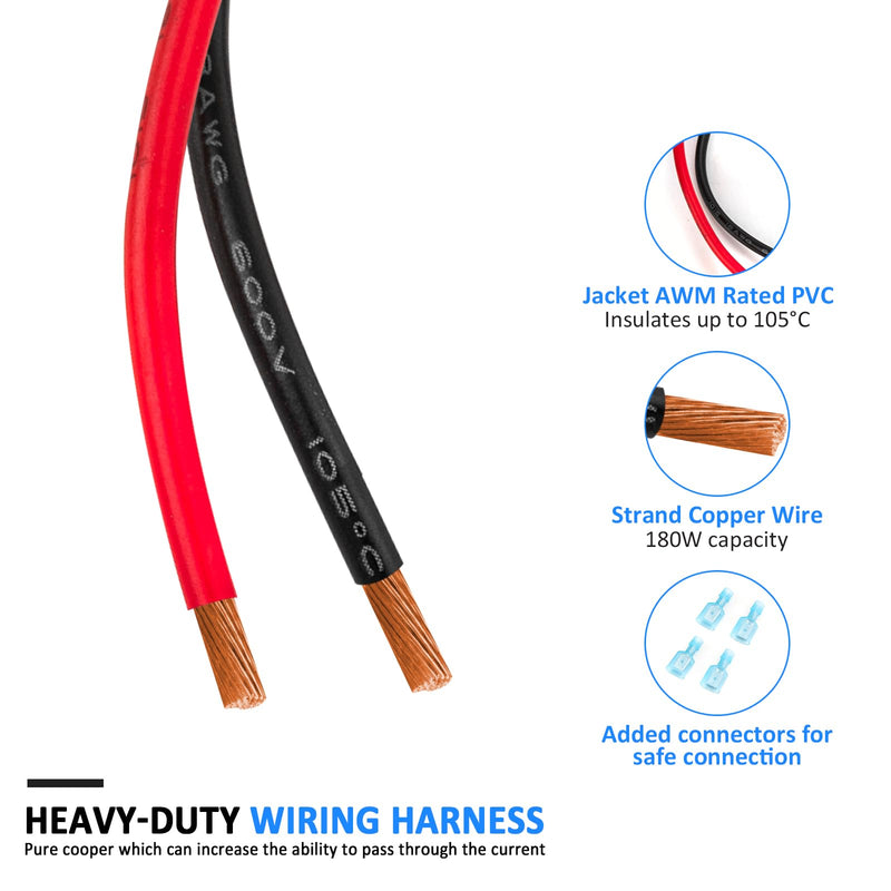 Wsays Spot Light Wiring Harness Push Button Switch Kit Compatible with Tacoma 4Runner Tundra Highlander Camry 2006-On