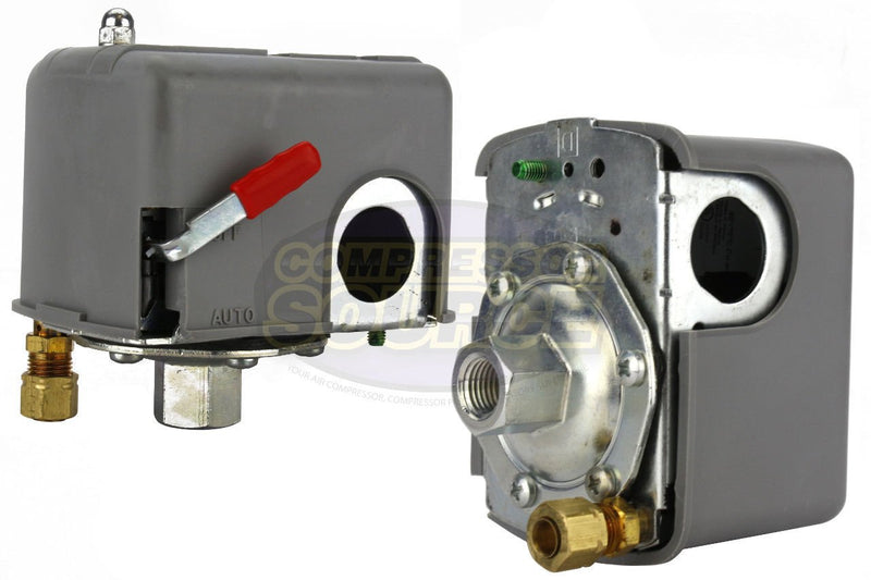 Square D Pumptrol Pressure switch for compressed air compressor 9013FHG12J52M1X 95-125 psi With Unloader & On/Off Lever (Paks)