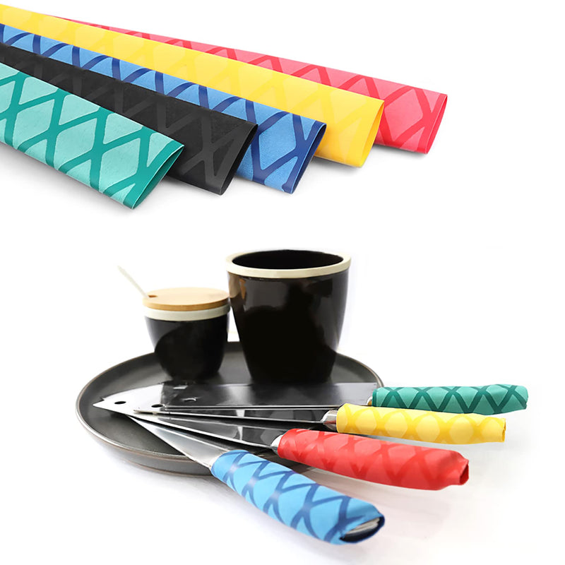 X-Tube Heat Shrink Wrap Tubing 39"&64" Lengths for Rod Grips-5 Color 14 Sizes Black Diamter：35mm; Length：39”