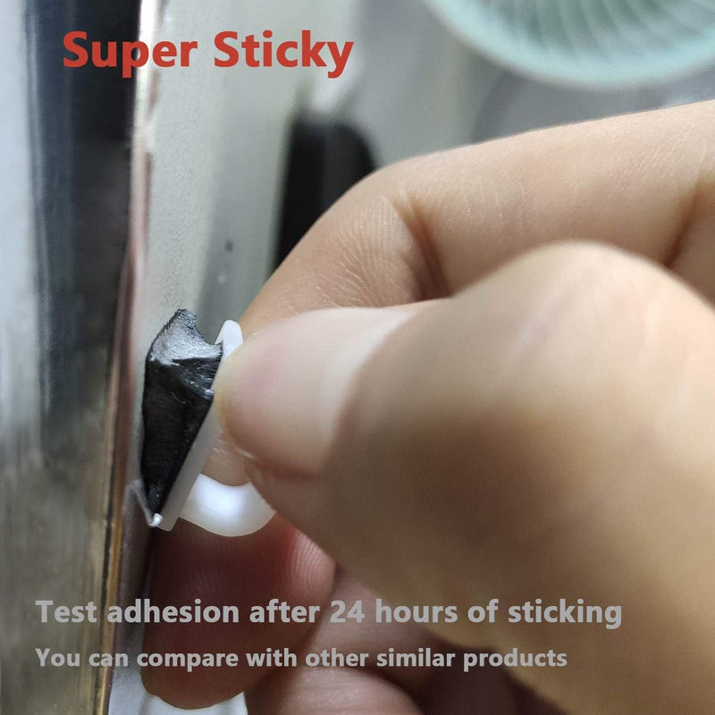 Cable Clips 40pcs with Strong Adhesive Tapes,Wire Holder Organizer Cord Management for Car, Office and Home (Black- CC05(40PCS)) Black- CC05(40PCS)