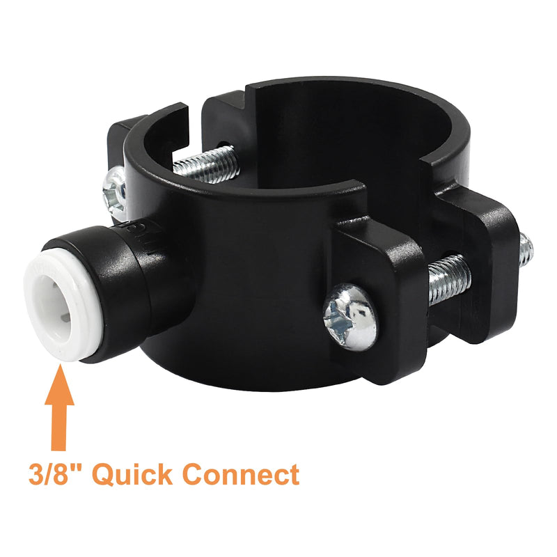 Drain Saddle Valve, 3/8" Plastic Quick Connect Water Filters Valve Clamp Hose Pipe Adapter for Under Sink Reverse Osmosis System 1 3/8" - NewNest Australia