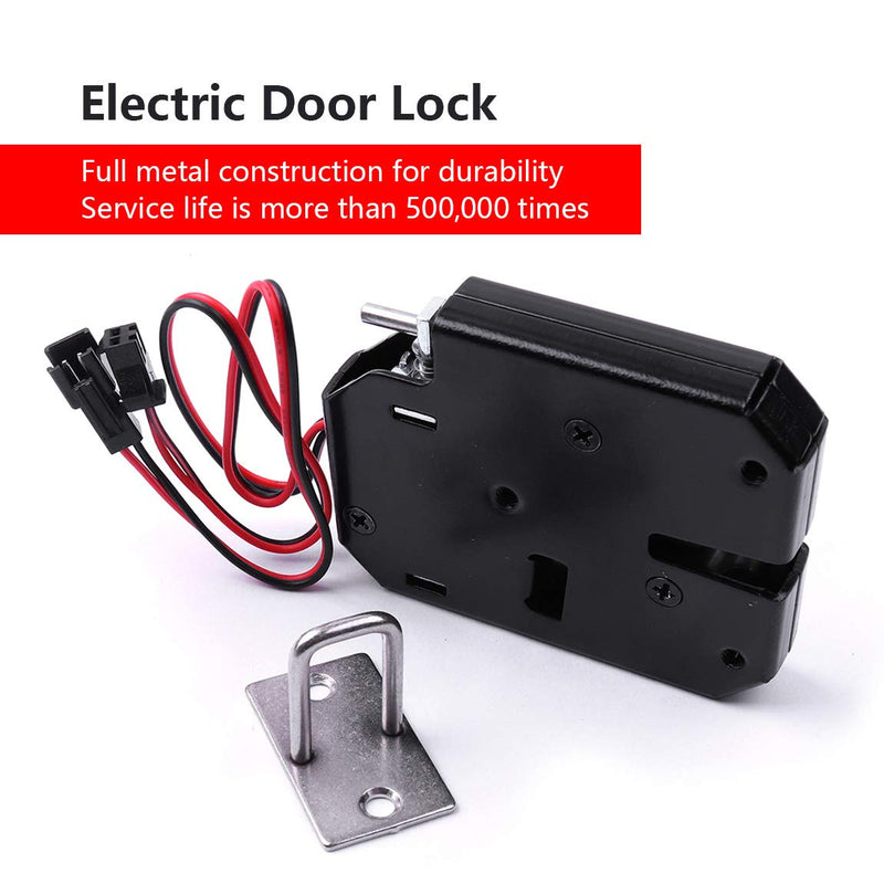 ATOPLEE Electronic Cabinet Lock,1pcs DC 12V 2A Carbon Steel Solenoid Cabinet Spring Lock for Cabinet Drawer Locker (73X 58 X 13mm) 73mm X 59.5mm X 13mm