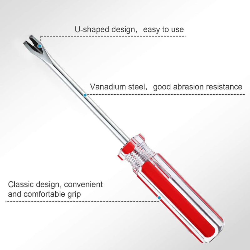 3 Packs Tack Lifter 3 mm U Tip Nail Staple Rivet Tack Puller Screwdriver Upholstery Staple Remover Tool for Furniture Red - NewNest Australia
