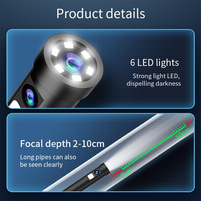 Weytoll Endoscope Camera with Light, Phone Connected Endoscope, Type-C Inspection Borescope Camera 7.9mm Built-in Adjustable LED Lights IP67 Waterproof for Android IOS