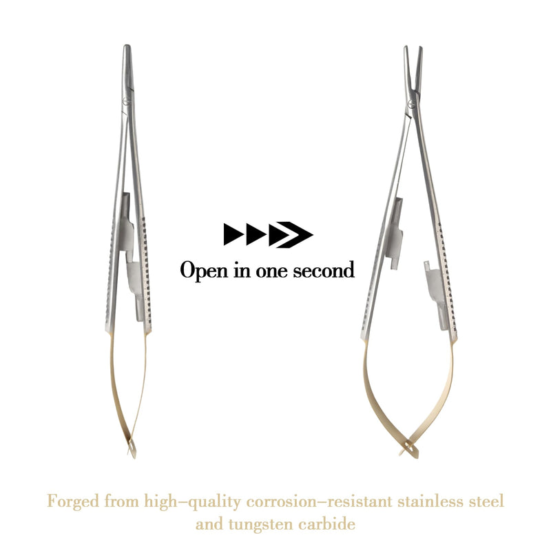 Dental Orthodontic Forceps Needle Holder Locking eparator Placer Orthodontic Lace Back Tightener for Medical Students Practice Use(14CM)