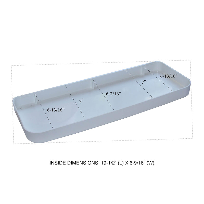 Replacement Toilet Tank Lid - Universal Fit - White Plastic - Inside Dimensions: 19-1/4" x 6-9/16" - Made in USA
