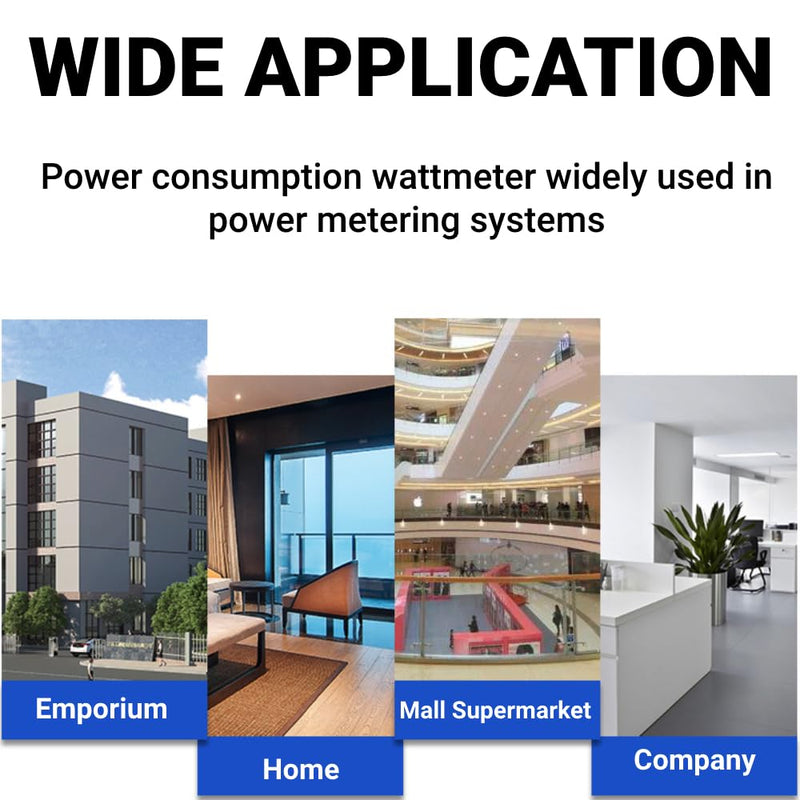 Three Phase 4P KWh Meter 220/380V 5-80A Digital Electric Power Consumption Monitor LCD Backlight