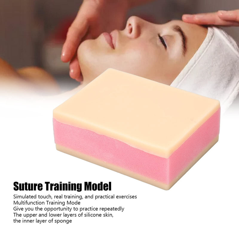 Suture Training Model, Silicon Skin Suture Pad Refill Suture Practice Pad for Suture Kit, 2 Silicone Skin Layers Surgical Skin Injection Practice Pad for Students Doctors