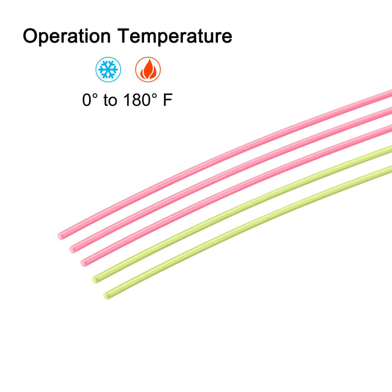 MECCANIXITY Fiber Optic Rods PMMA 0.5mmx20cm for Sight Filament Red, Green, 1 Set Pack of 5