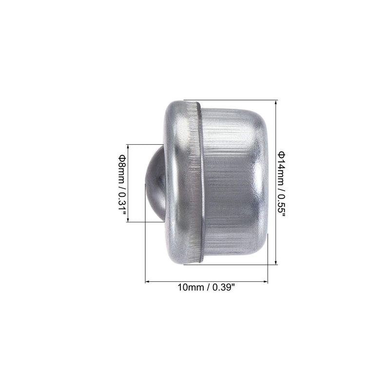 uxcell Ball Transfer Bearing Unit 8mm 6.6Lbs Carbon Steel Drop-in Type for Transmission Pack of 6