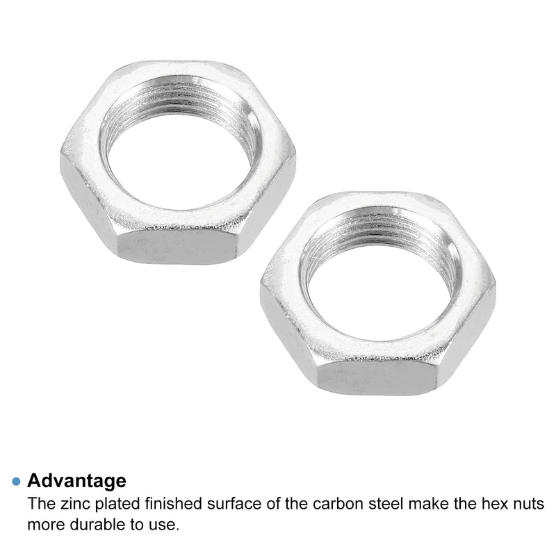 PATIKIL M18 x 1.5 Steel Hex Nuts, 10 Pack Metric Thread Zinc Plated Finished Hardware Nuts Screw Bolt Fasteners 8mm Height